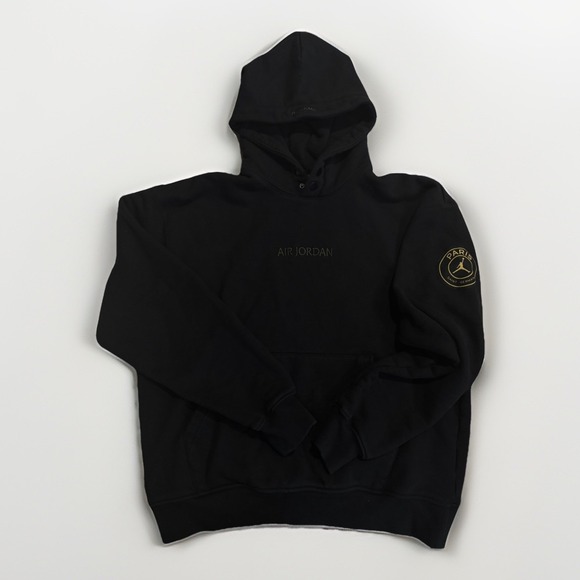 Nike Other - Nike Jordan X Paris Saint-Germain Pullover Wordmark Hoodie Black Mens Medium